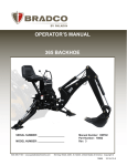 OPERATOR`S MANUAL 365 BACKHOE