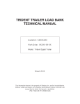 Simplex Trident Digital Trailer Load Bank Operator`s Manual