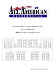 operating instructions and service manual soccer scoreboard model