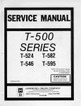 Hammond Organ Service Manual - T-500 Series
