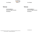 User Manual TSG 95 Pathfindert PAL/NTSC Signal Generator 070
