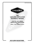 THE GAYLORD VENTILATOR TECHNICAL MANUAL