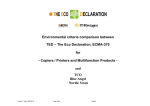Environmental criteria comparison between TED – The Eco