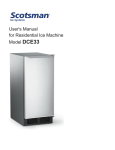 User`s Manual for Residential Ice Machine Model DCE33