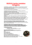 Instruction Sheet for REOPUS H Ignition