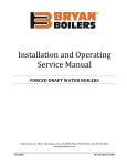 Installation and Operating Service Manual