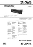 service manual fm/am cassette car stereo