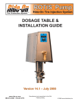 ROTIS Pump Dosage Table - Ride-On