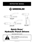 Quick Draw® Hydraulic Punch Drivers