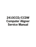 2410CCD/CCDW Computer Aligner Service Manual