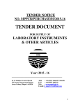 tender notice no. mppcb/purchase/01/2015-16