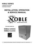 INSTALLATION, OPERATION & SERVICE MANUAL