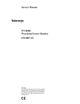 Service Manual WVR500 Waveform/Vector Monitor 070-8897-01
