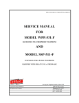 SERVICE MANUAL FOR MODEL WPP-531