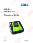 Zoll AED Pro Operator`s Guide