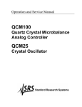 QCM100 Manual - Stanford Research Systems