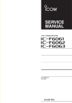 IC-F6060 series SERVICE MANUAL