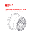Torque-Hub&reg; Planetary Final Drive CW130 Series Service Manual