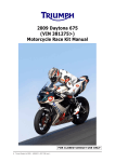 2009 Daytona 675 (VIN 381275>) Motorcycle Race Kit Manual