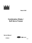C602 Shake Sundae Machine Service Manual