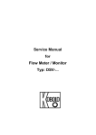 Service Manual for Flow Meter / Monitor Typ: DSV-