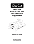 1998-1999 Maintenance and Service Manual Supplement