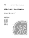 GE Consumer & Industrial Appliances Service Manual & Installation