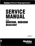 RGD2500 & RGD3300 GENERATOR SERVICE MANUAL