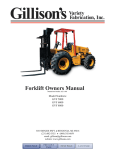 GVF Forklift Owners Manual - Gillison`s Variety Fabrication Inc.