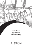 Service Manual Type MYTU 04 Field Failure Relay