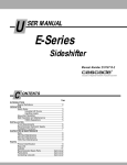 E-Series Sideshifter User Manual