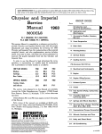 Chrysler and Imperial Service Manual 1960