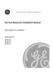 GE Consumer & Industrial Appliances Service Manual & Installation