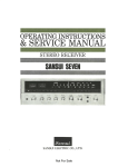 Sansui Seven Operating Instructions & Service Manual