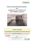 INSTALLATION AND SERVICE MANUAL FOR LANCER LEV® FILL