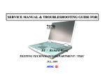 SERVICE MANUAL & TROUBLESHOOTING GUIDE FOR