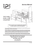 Service Manual TACO BELL DUAL-LINE COUNTER