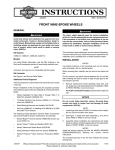 Front Nine-Spoke Wheels Instruction Sheet - Harley