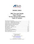 830Fj Wiper Washer service Manual Information
