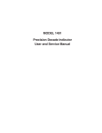 MODEL 1491 Precision Decade Indicutor User and Service Manual