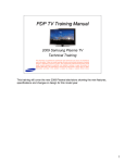 PDP TV Training Manual - Mark`s Academy of Science