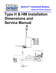 Type H & HM Brakes Installation, Dimensions and Service Manual