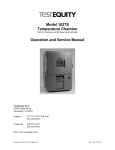 TestEquity 1027S Operation and Service Manual