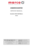 UNDERCOUNTER SERVICE MANUAL