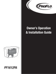 Owner`s Operation & Installation Guide FLUSHMATE