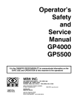 Operator`s Safety and Service Manual GP4000 GP5500