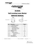 40-6640 Self Leveling Laser Marker SERVICE MANUAL