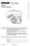 Kohler Engine Model SH265