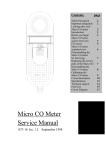 Micro CO Meter Service Manual