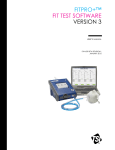 FitPro Fit Test Software Version 3 User`s Manual